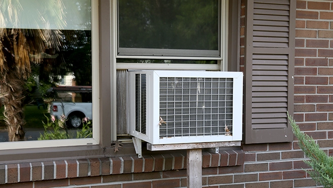 Window air conditioning unit.