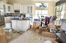 A messy kitchen inside a home.