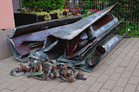 Pile of scrap metal.
